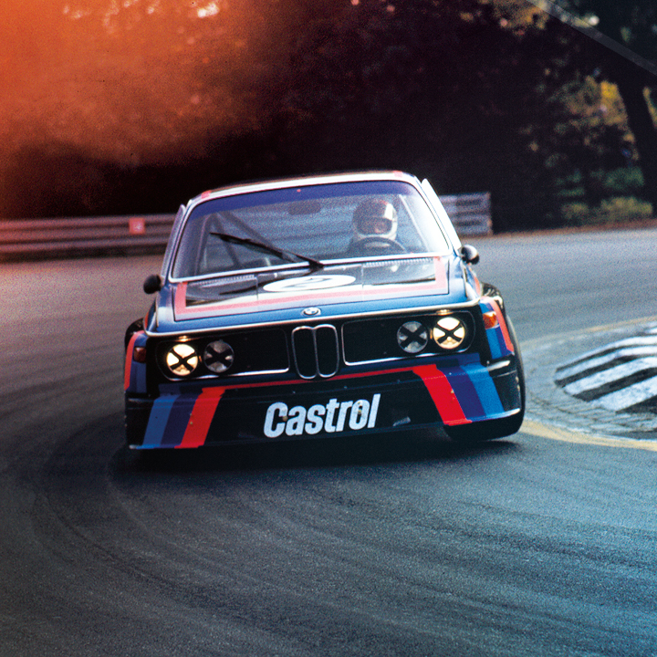 Historic BMW on the racetrack