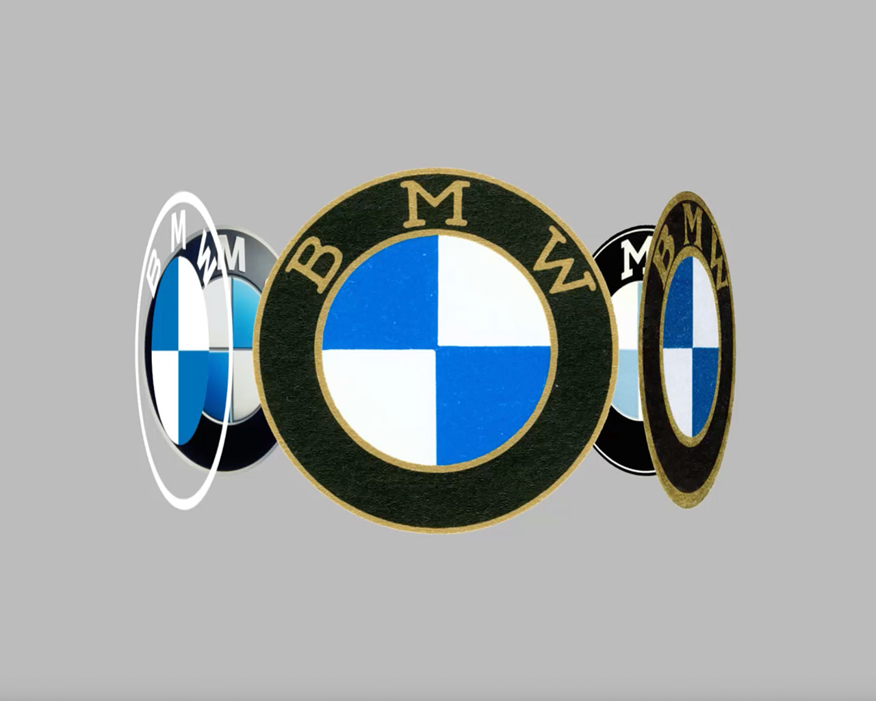 BMW Logo aus verschiedenen Generationen