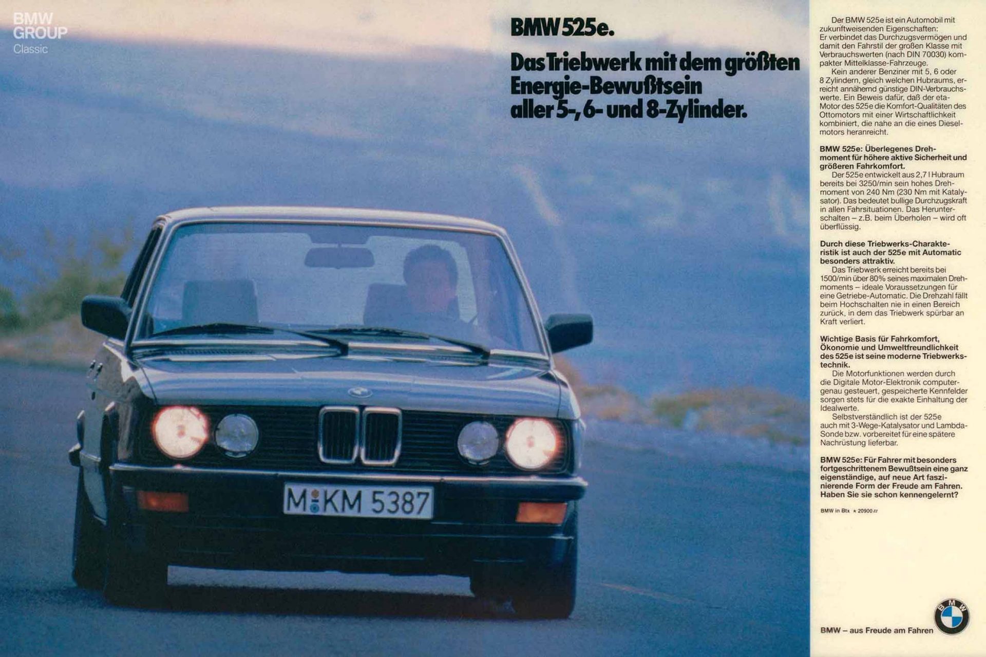 Artikel über den bmw 525e