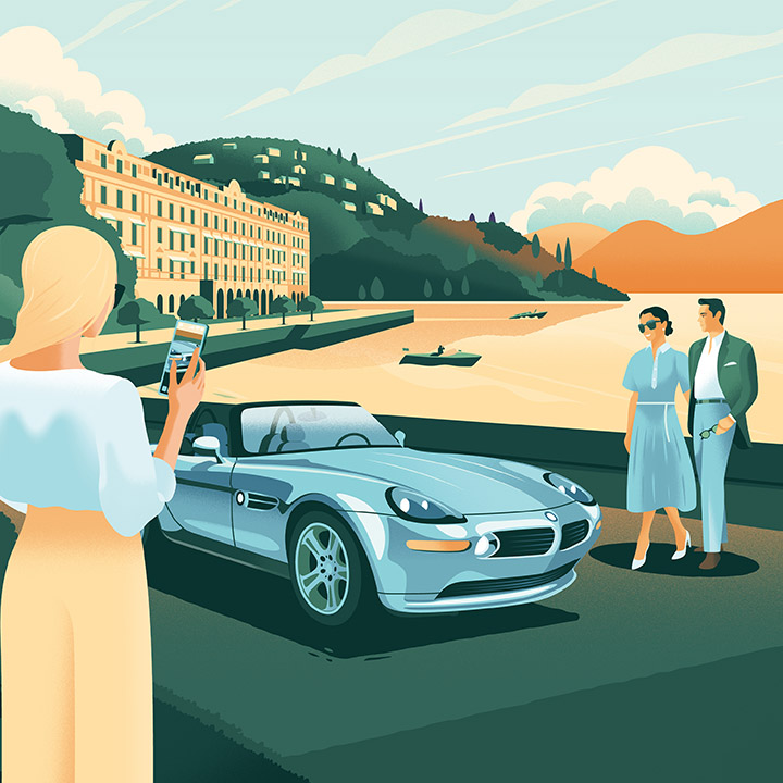 Werbeplakat des Concorso d'Eleganza Villa d'Este das vom 24. – 26. Mai 2024 stattfand.