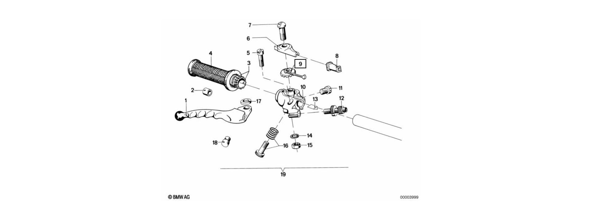 Nocken Gasbetätigung Explosionszeichnung