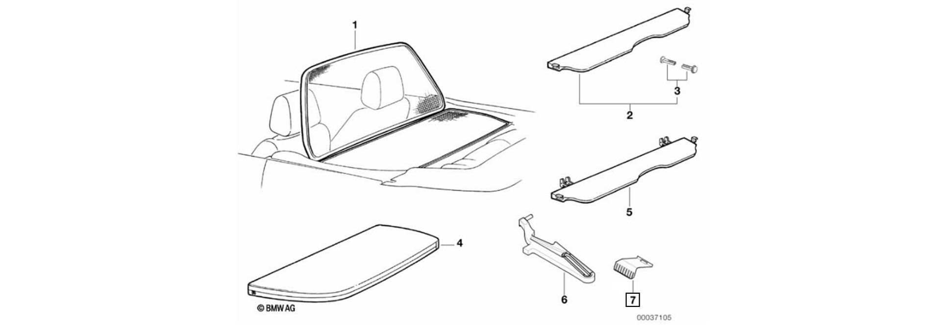 Rubber pad exploded-view drawing