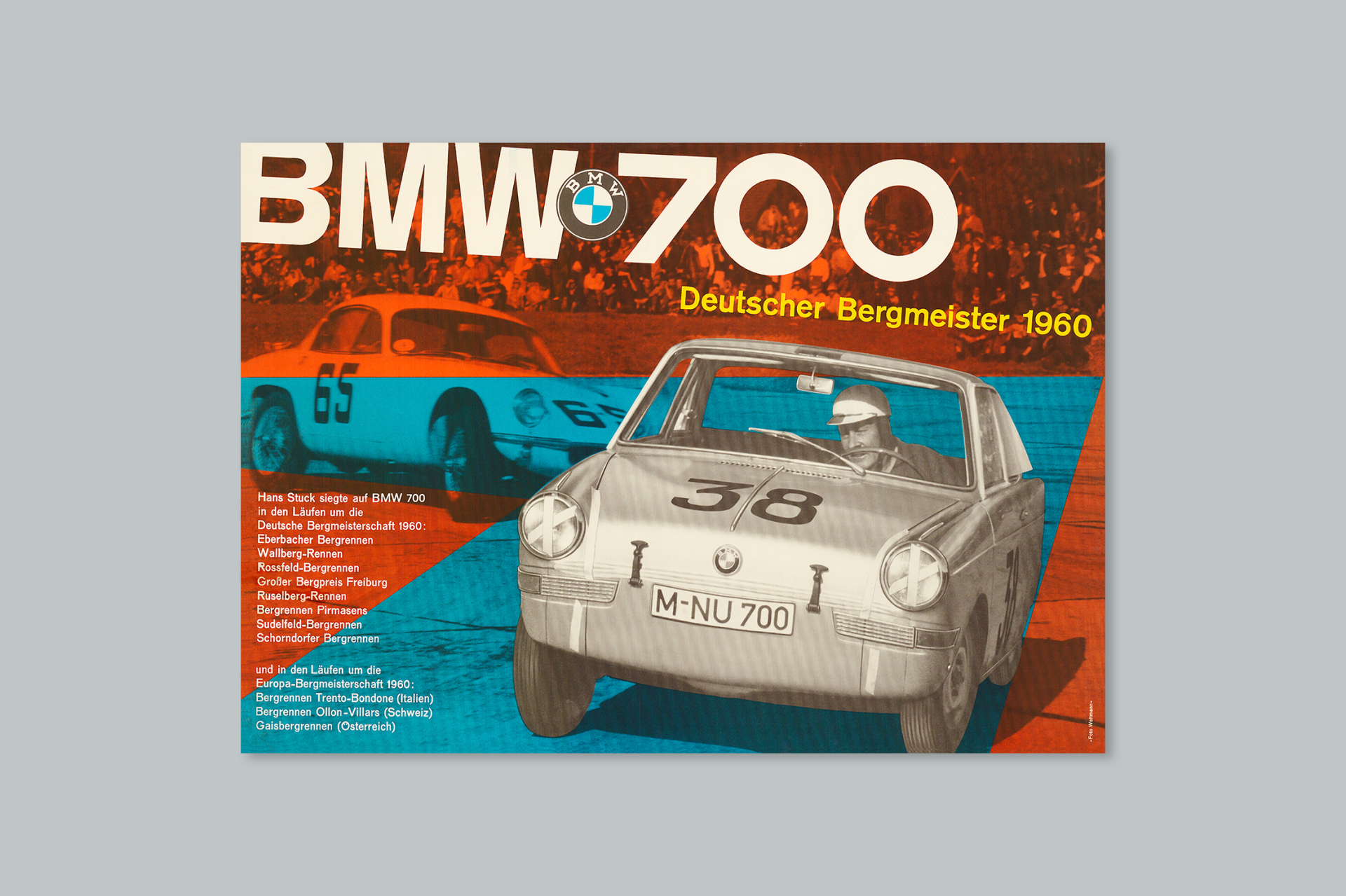 Historisches Werbeposter eines BMW 700