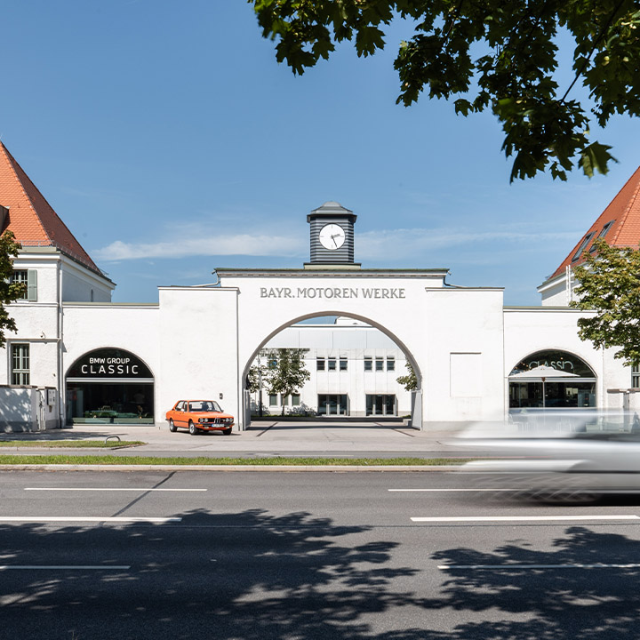 Exterior view of the BMW Group Classic Gate.