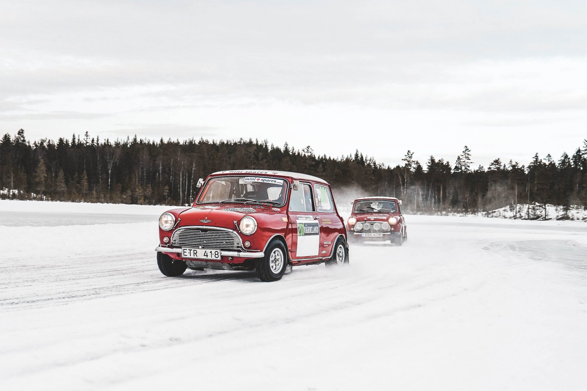 Classic Mini on ice