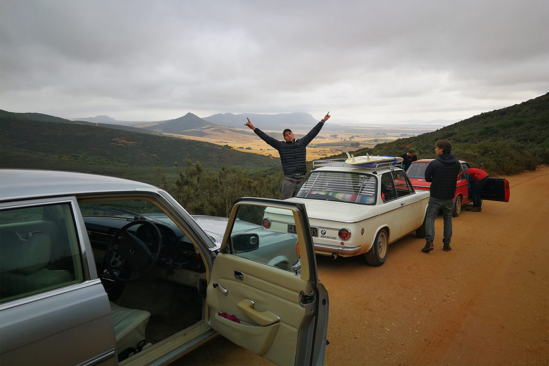 Three cars on the journey