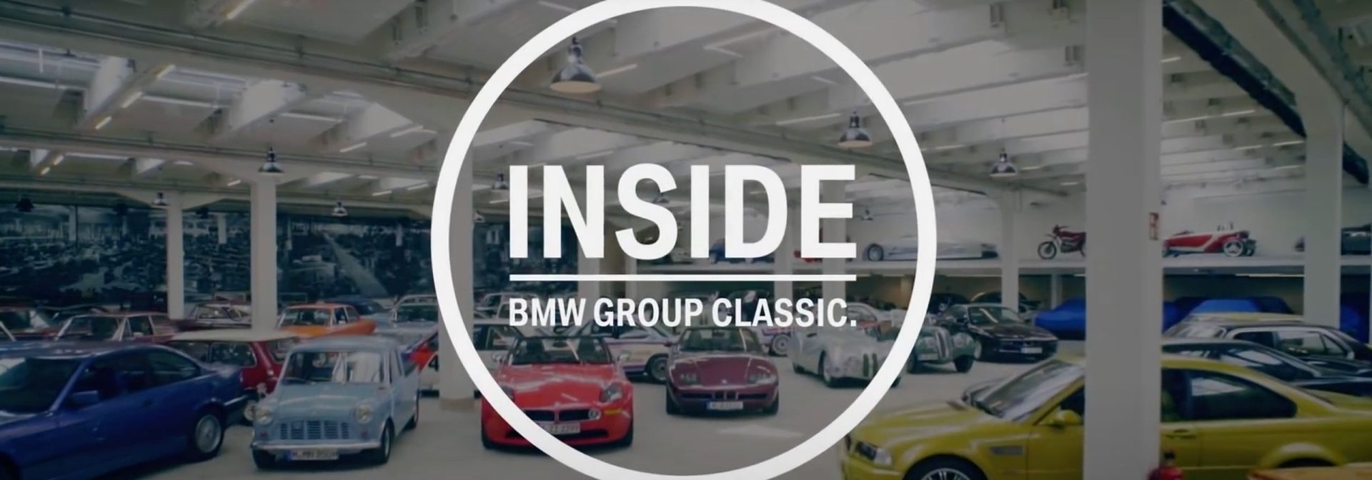 Interior of a BMW Classic Garage, where various classic models are presented.