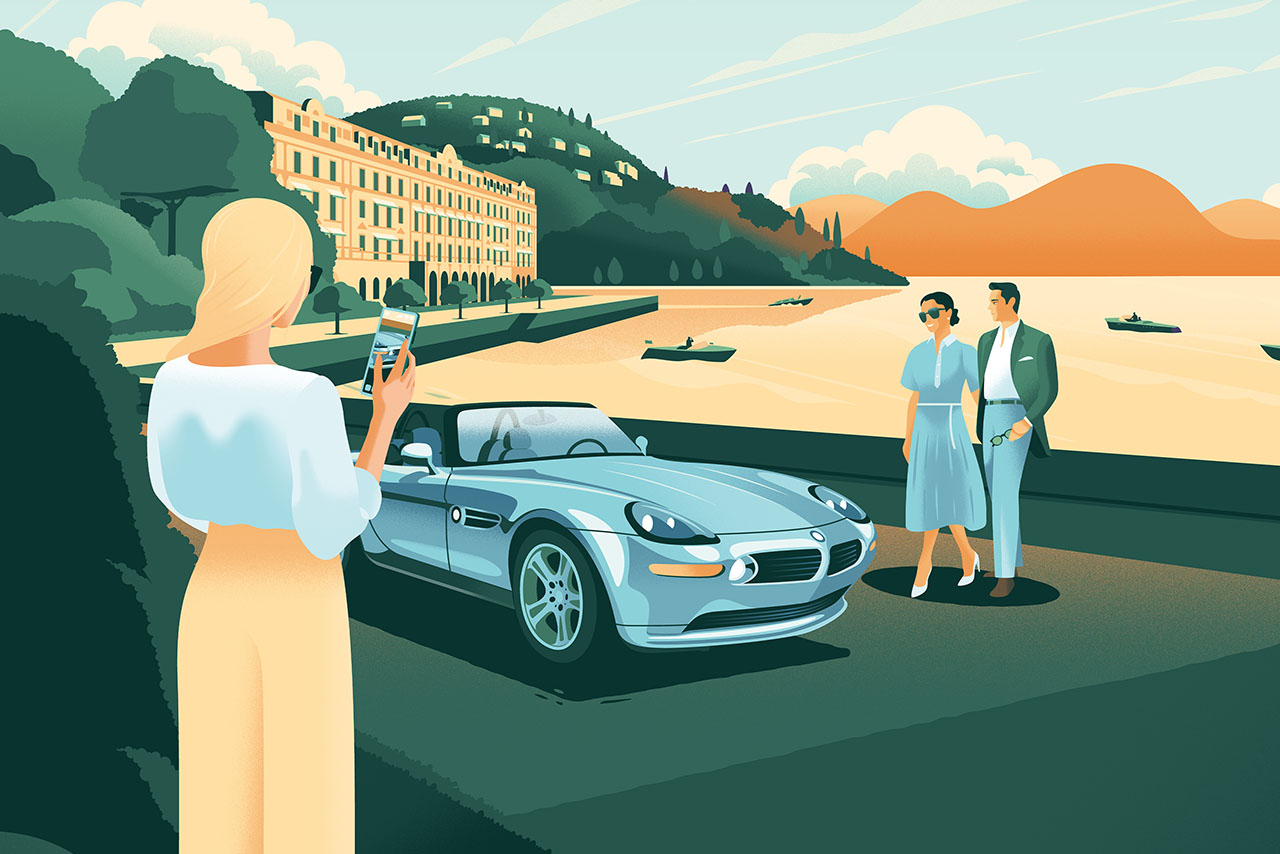 Promotional poster for the Concorso d'Eleganza Villa d'Este, which took place from May 24th to 26th, 2024.