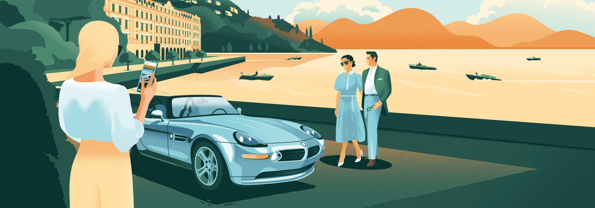 Promotional poster for the Concorso d'Eleganza Villa d'Este, which took place from May 24th to 26th, 2024.