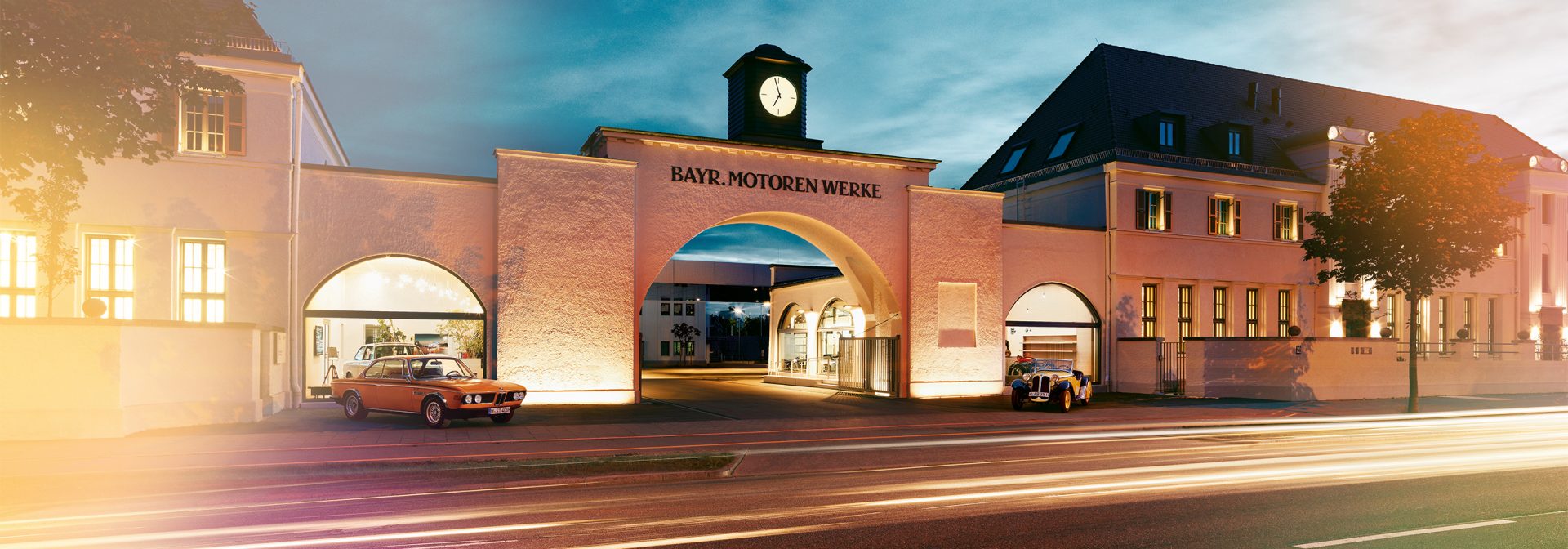 View of the BMW Classic gate.