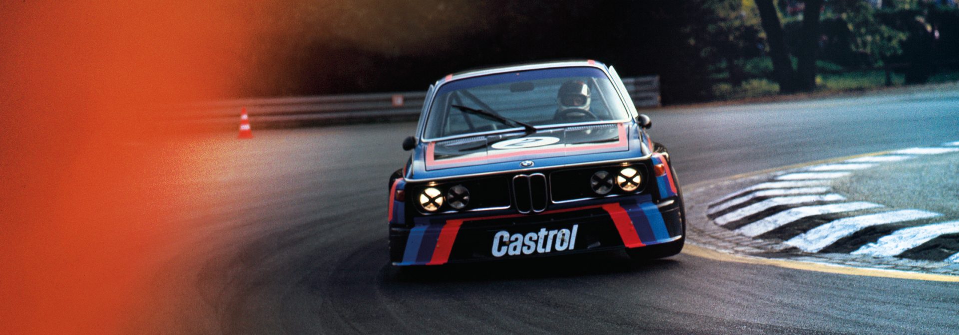 Historic BMW on the racetrack