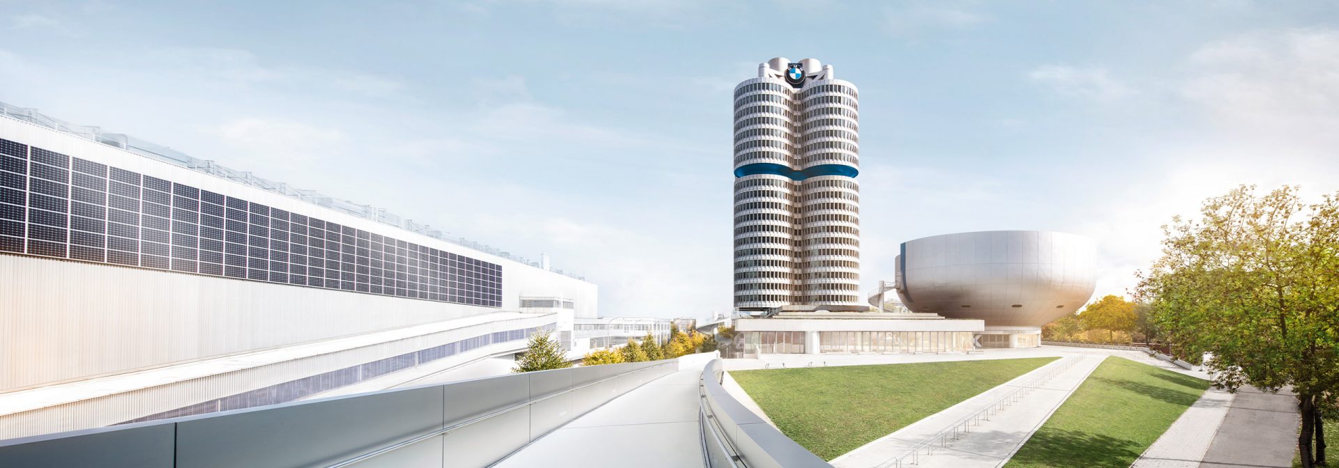 BMW building frontal view