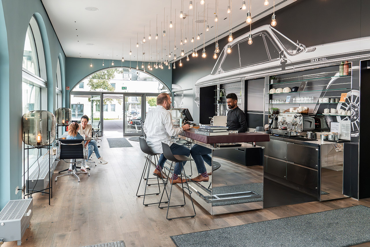 Interior of the BMW Group Classic Café.
