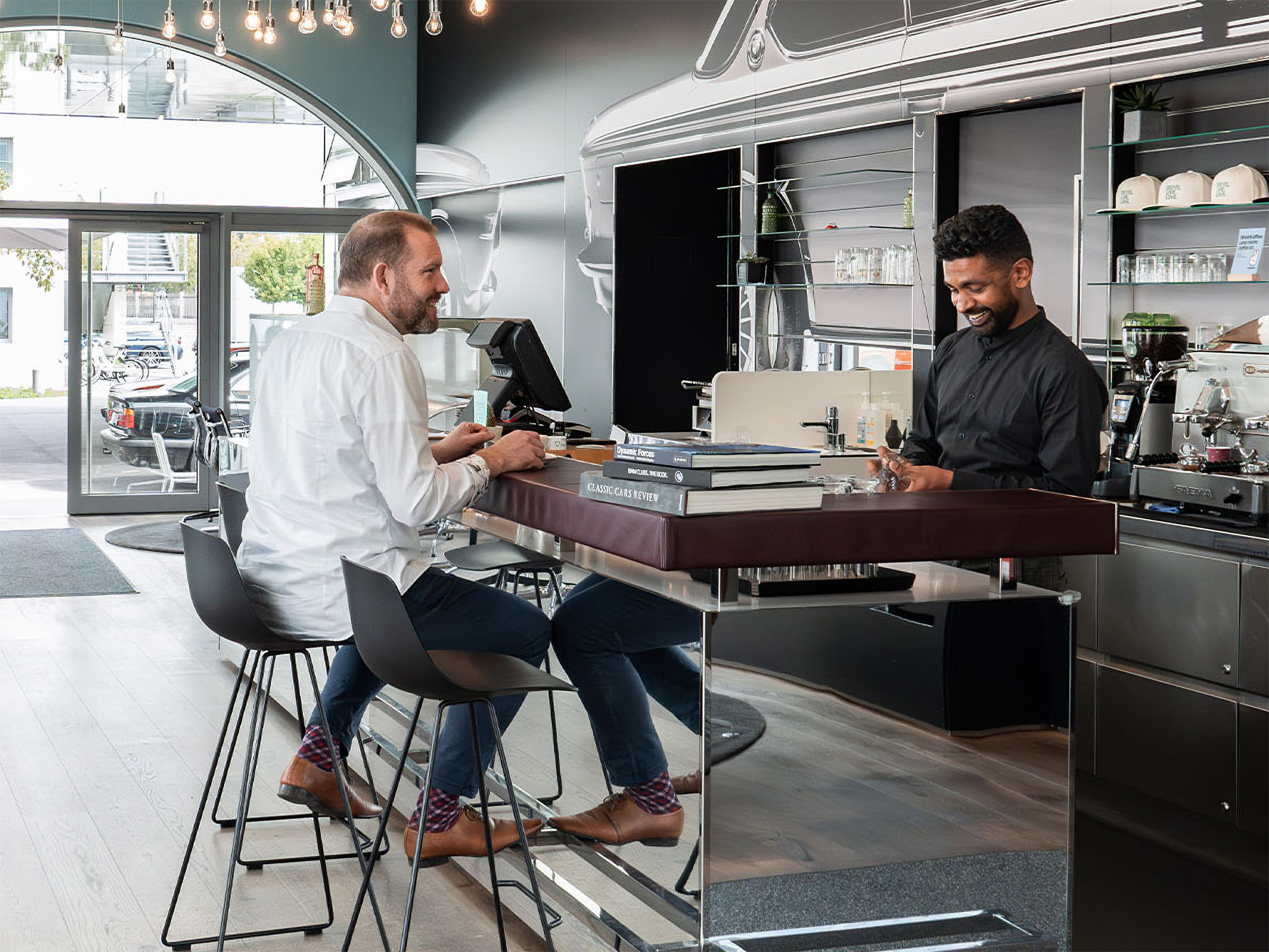Interior of the BMW Classic Cafe
