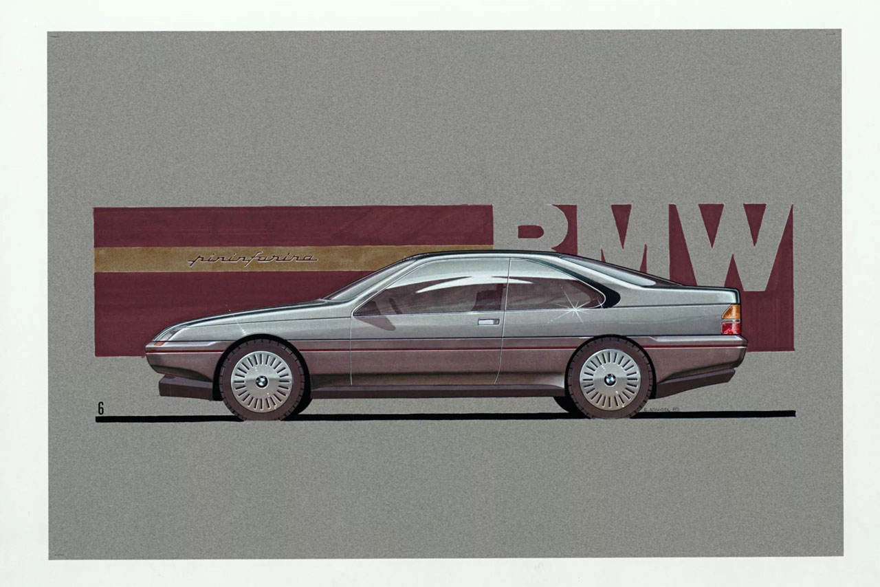 Concept car BMW M5 from 1988, sporty and elegant, with striking lines and a dynamic design.
