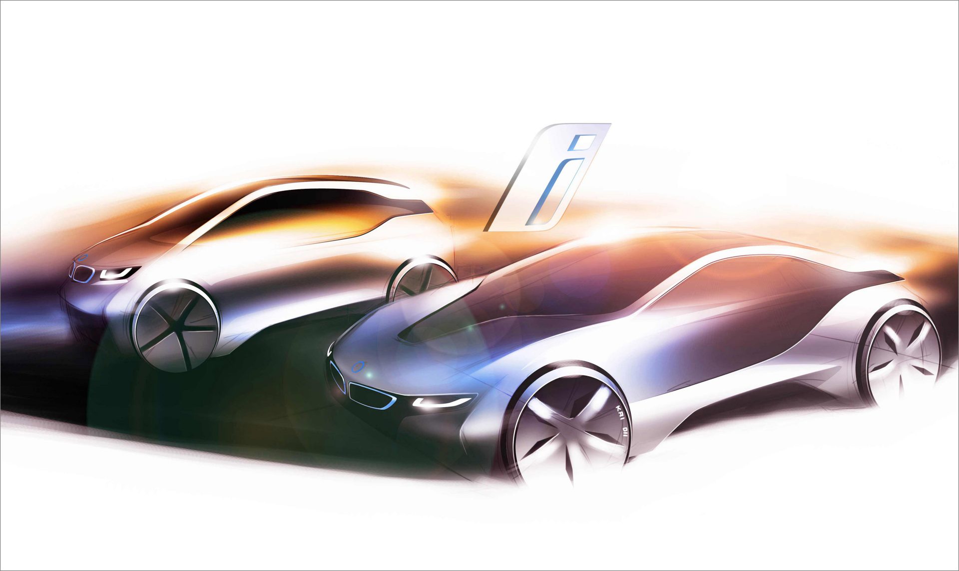 Design sketch BMW i3 and BMW i8 (02/2011).