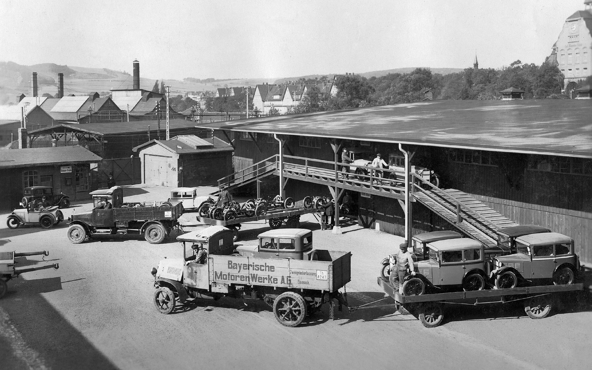 Delivery of BMW vehicles in 1928.