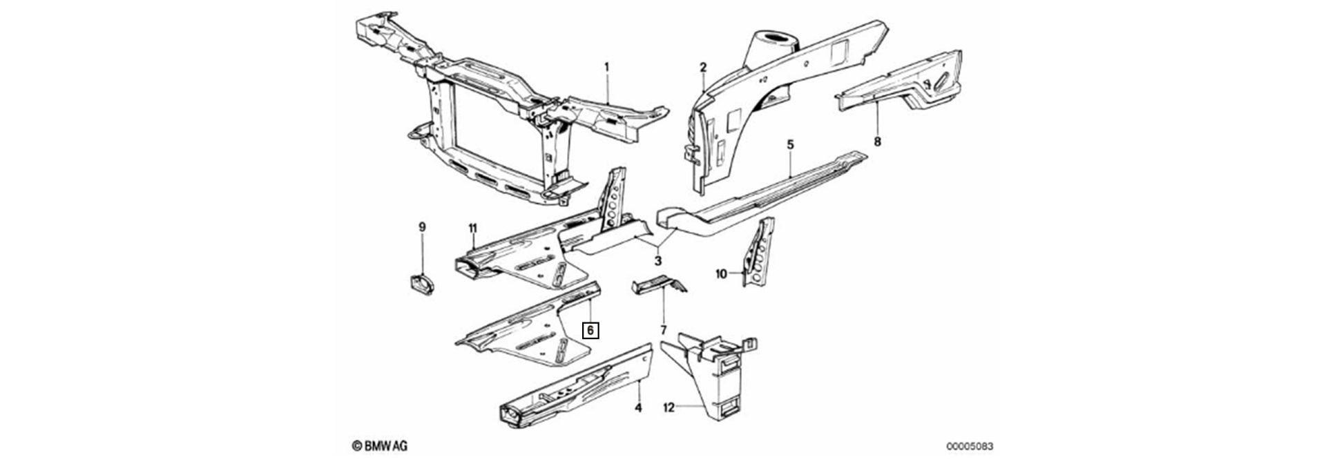 Covering plate exploded-view drawing