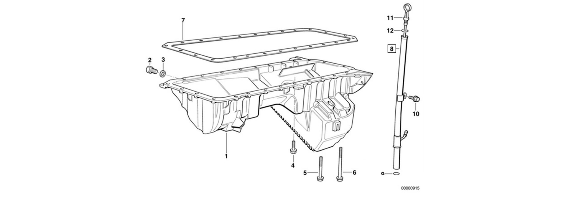 Guide tube exploded-view drawing