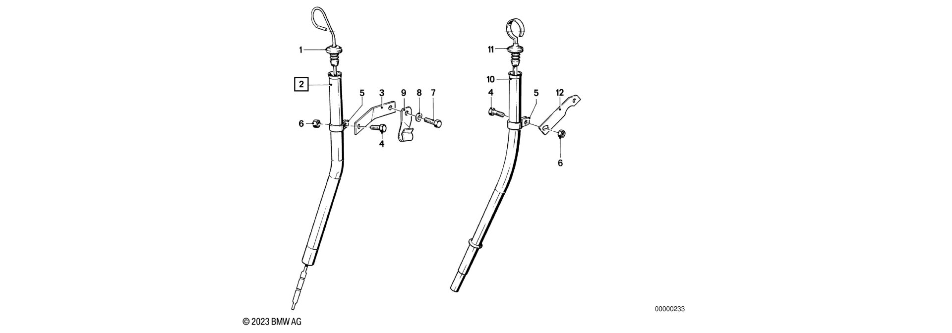 Guide tube exploded-view drawing