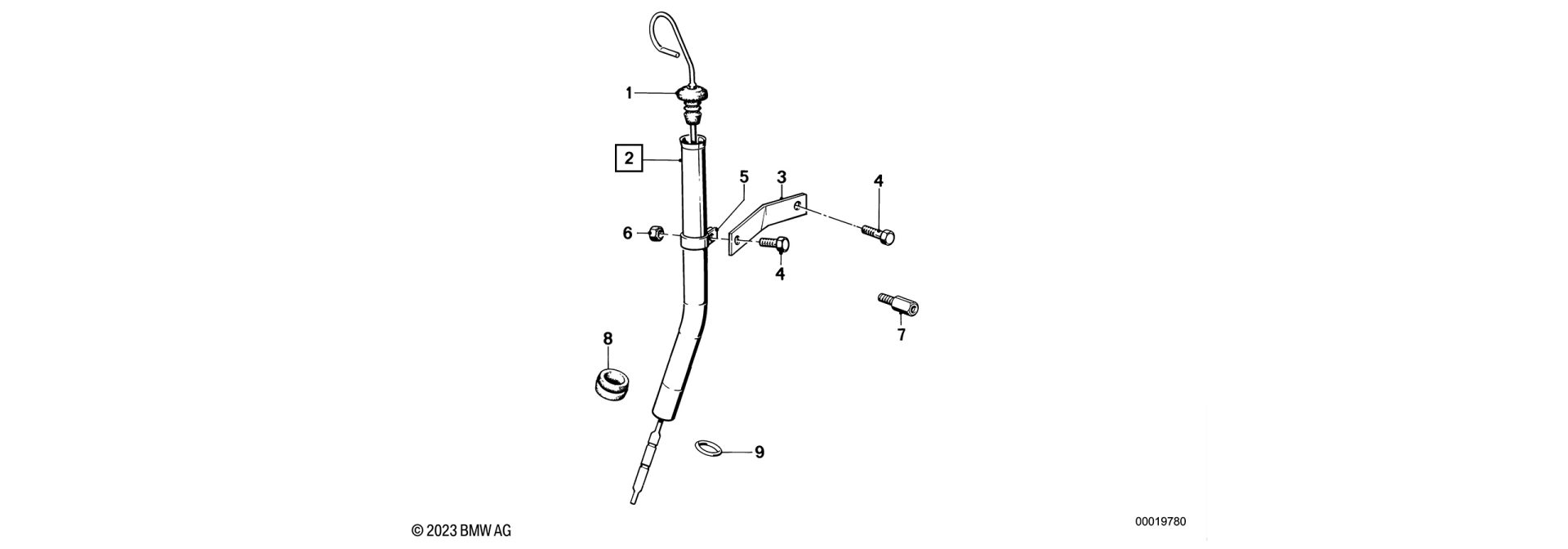 Guide tube exploded-view drawing