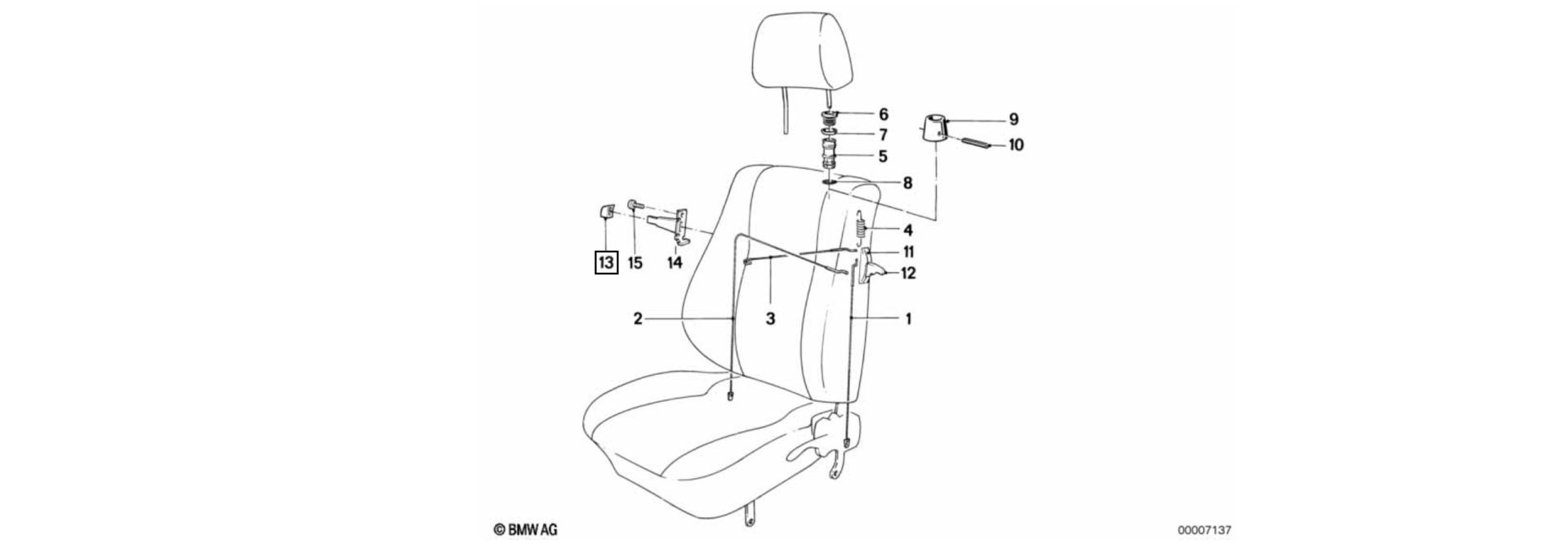 Handle exploded-view drawing