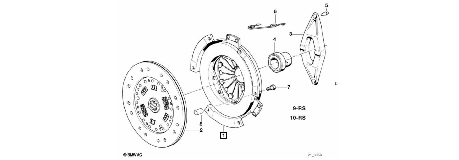 Pressure plate exploded-view drawing