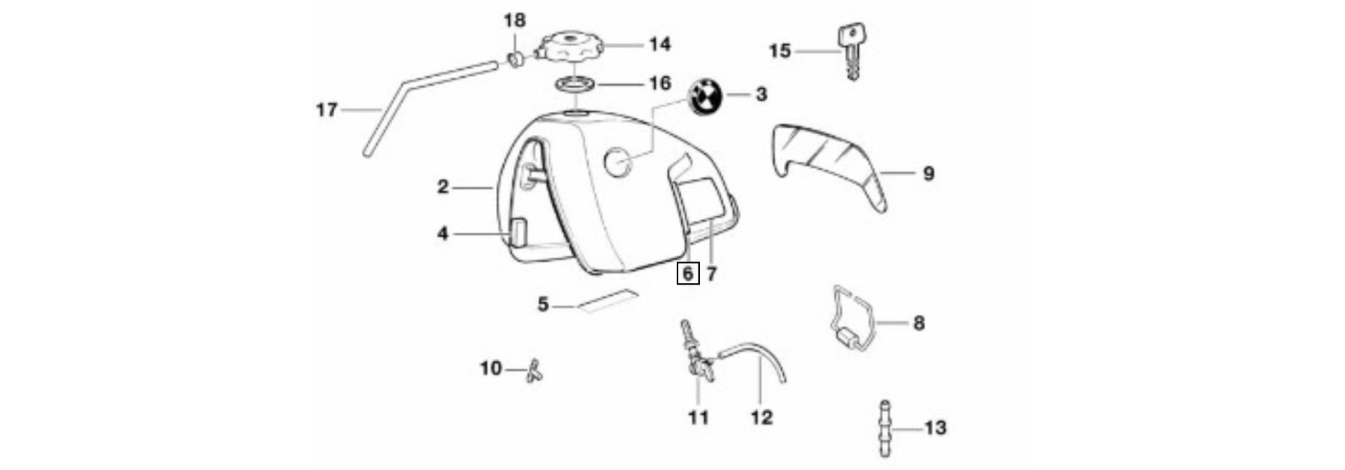 Exploded-view drawing knee padding