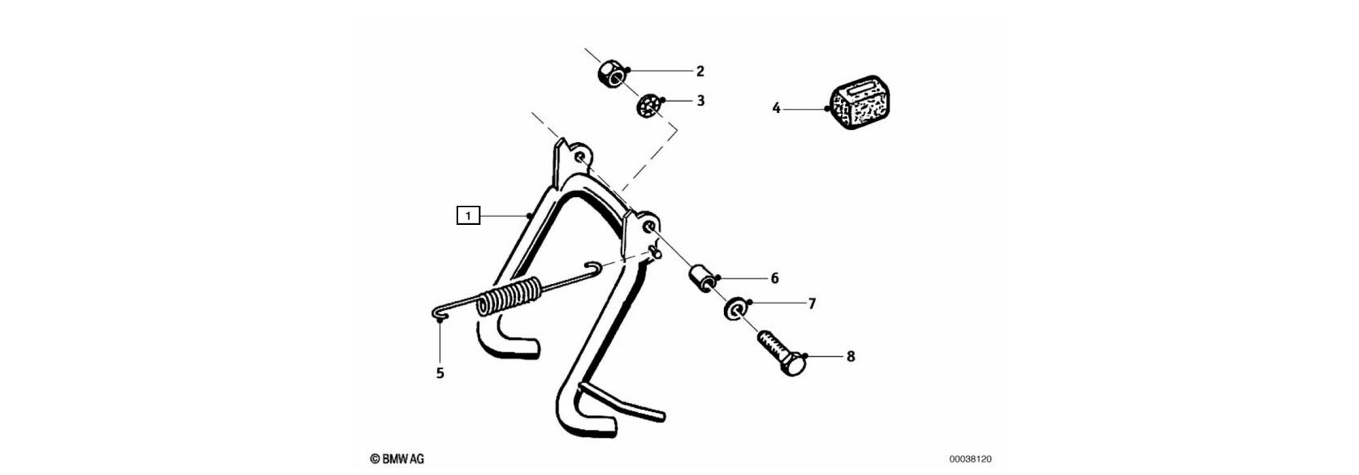 Hauptständer Explosionszeichnung