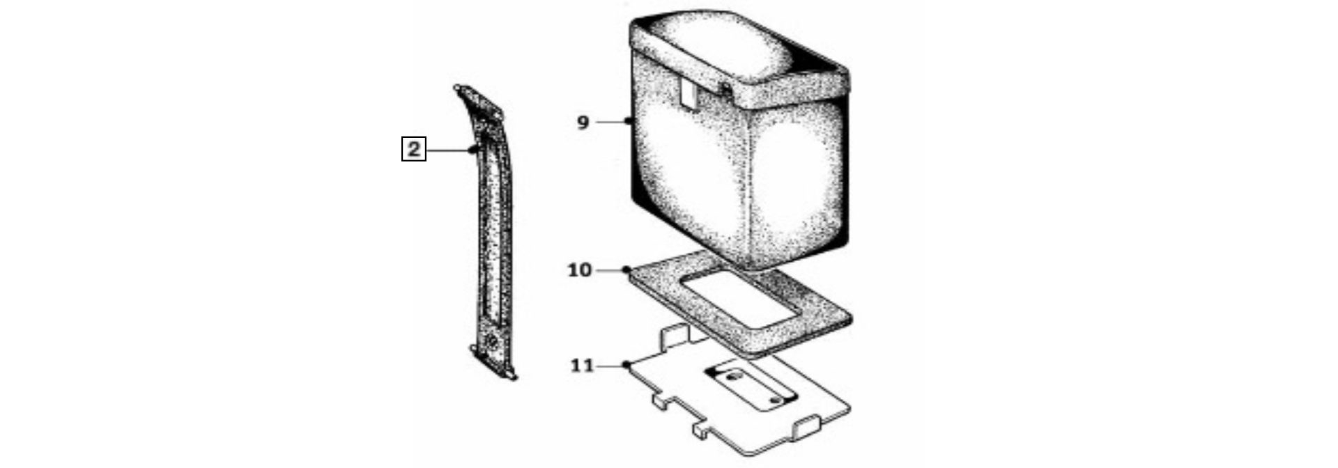 Exploded-view drawing tension strap