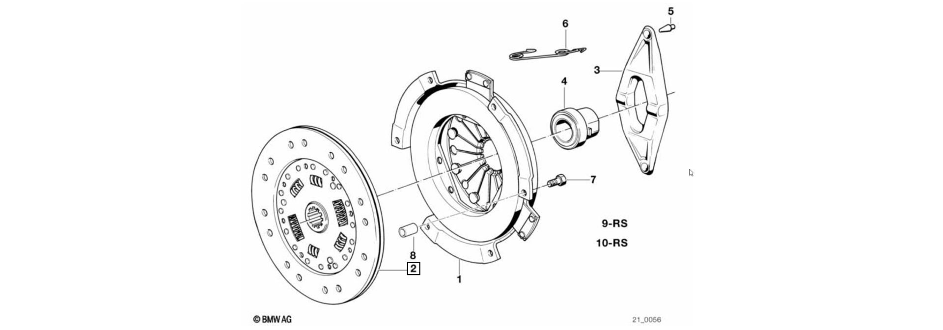 Exploded-view drawing clutch disk