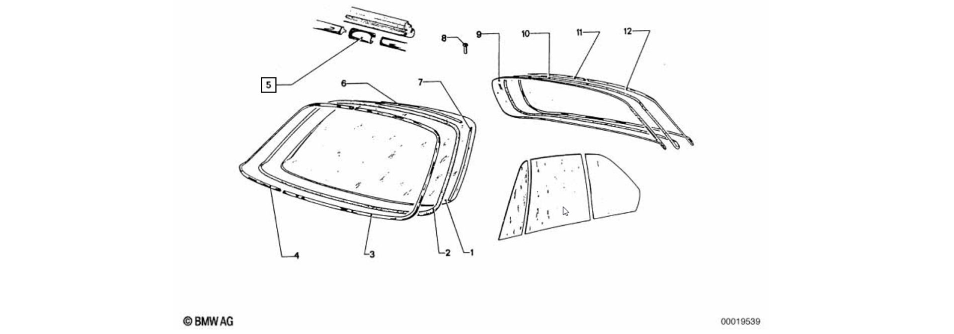 Exploded-view drawing cup for decorative frame