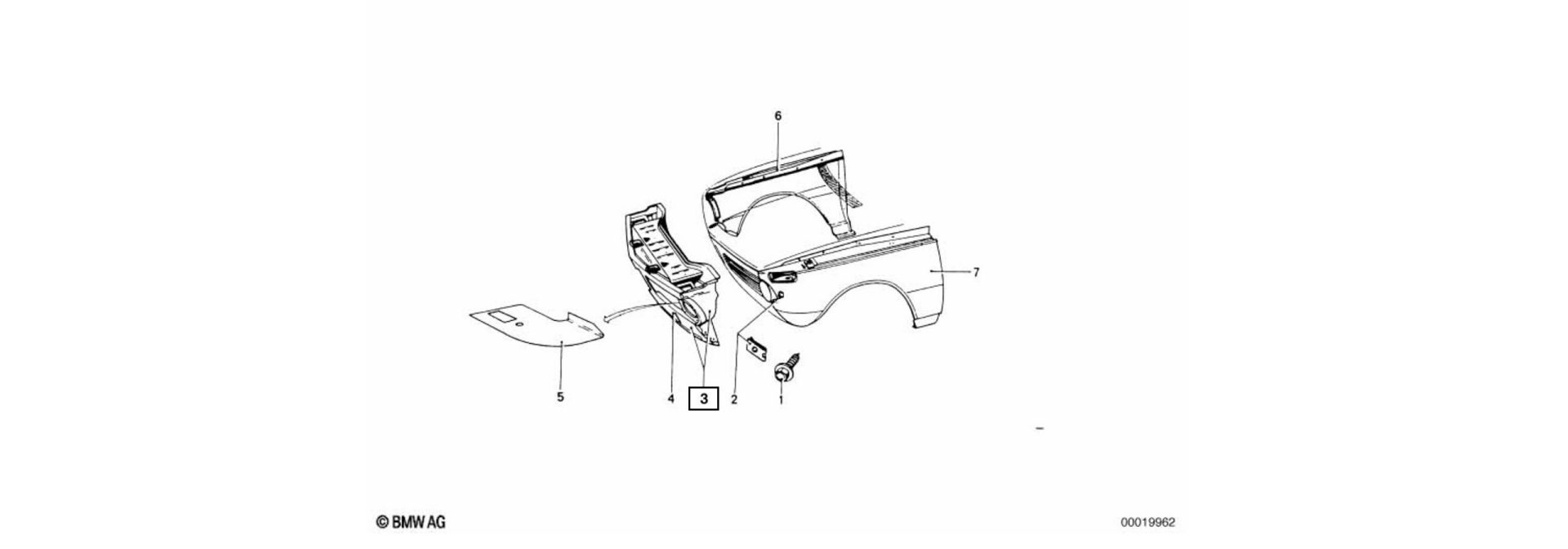 Exploded view drawing front panel