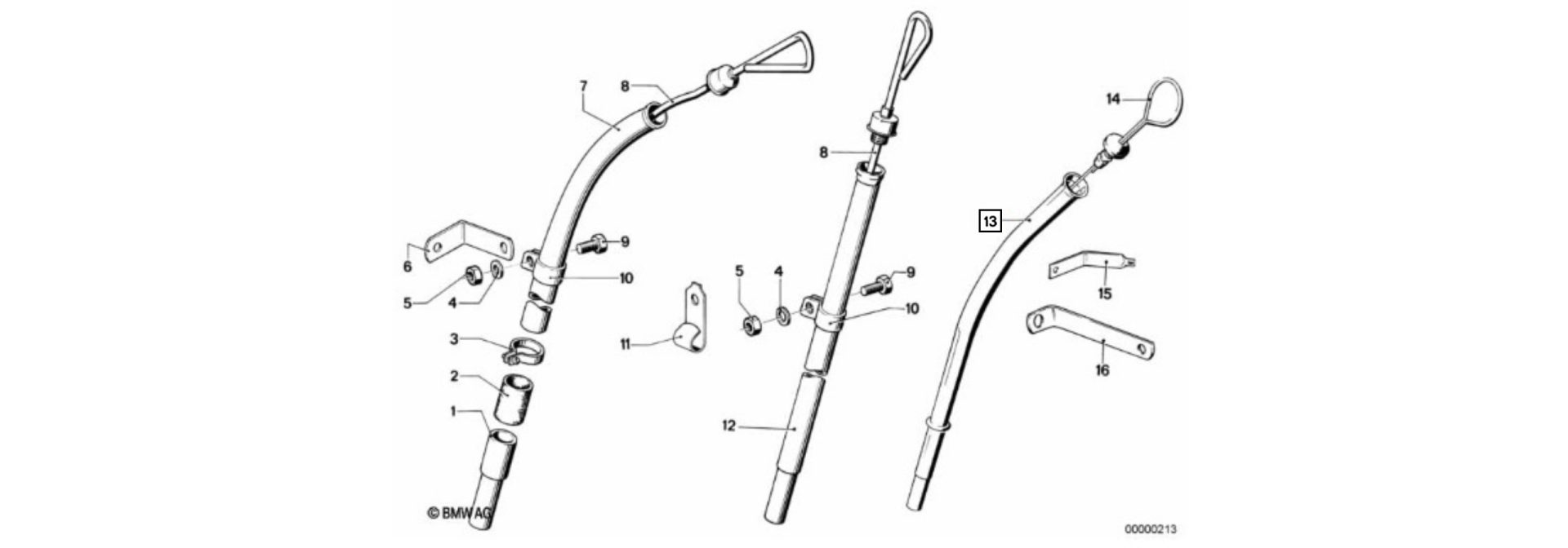 Exploded-view drawing guide tube