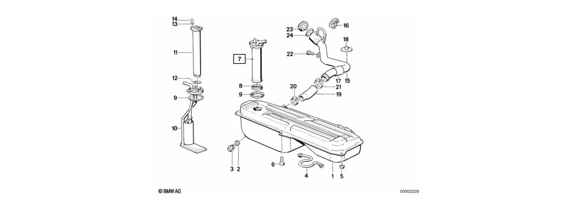 Exploded view drawing sending unit