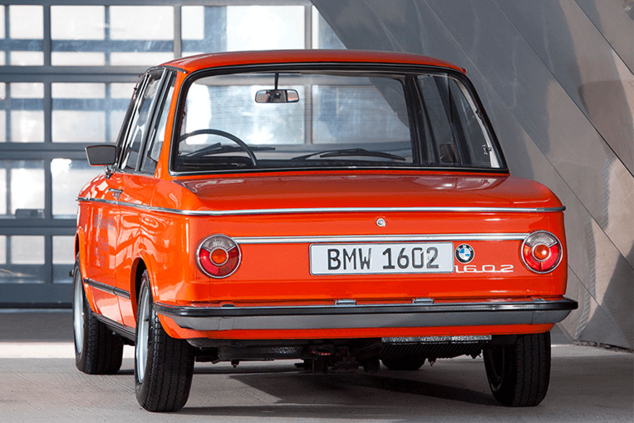 Back of the BMW 1602 electric
