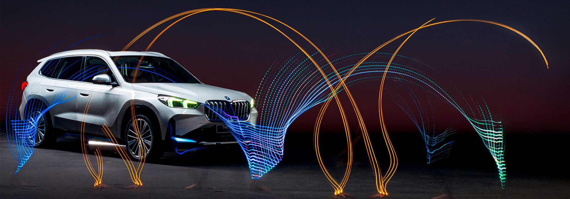 white BMW iX1
