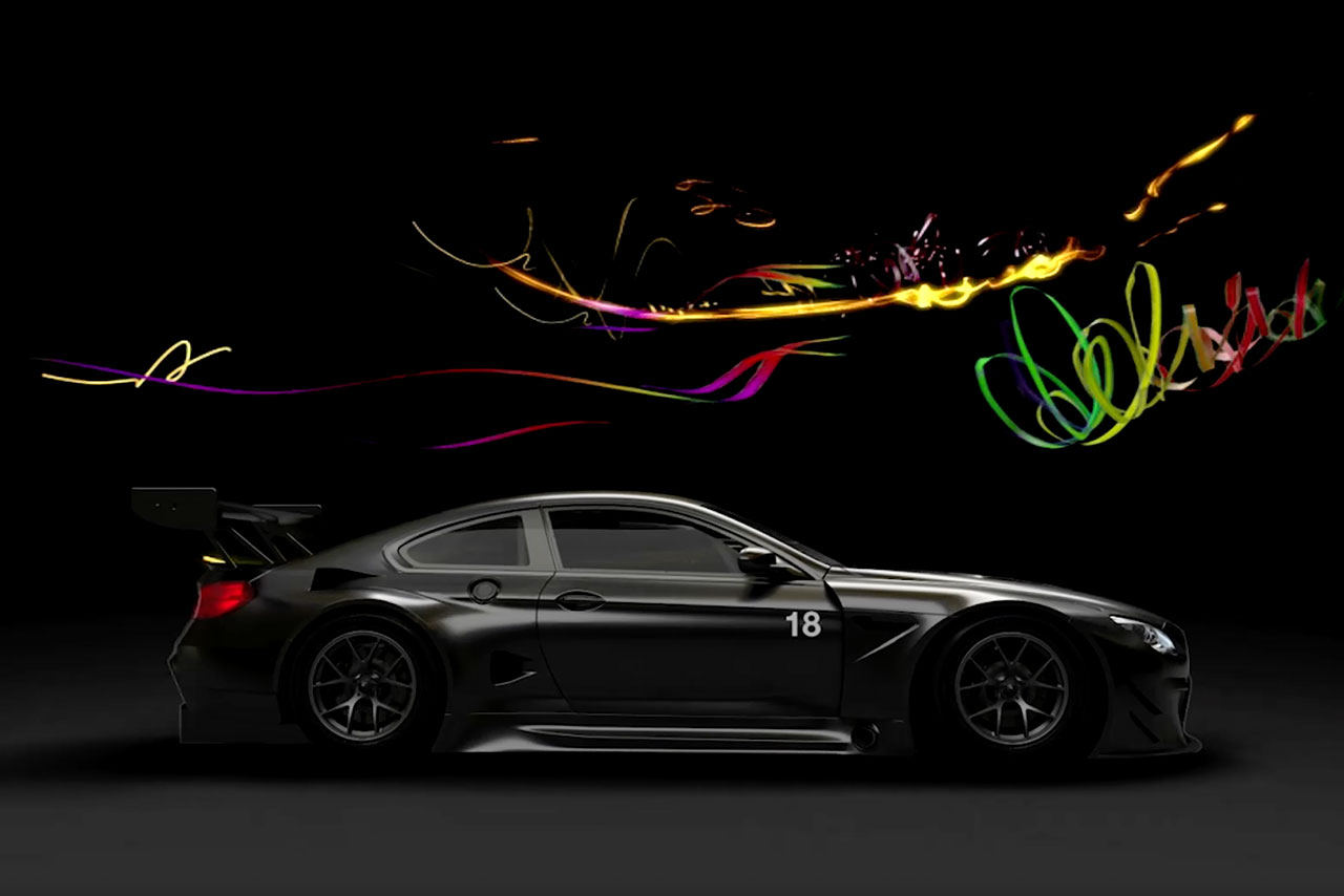 Black M6 GT3 with light effects